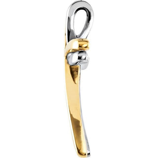 14K Yellow/White 27x19 mm Cross Pendant
