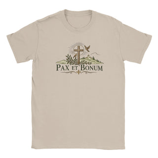 St. Francis of Assisi Pax et Bonum Cross and Birds T-Shirt