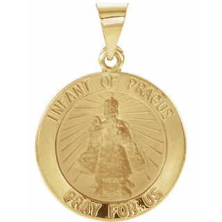 14K Yellow Infant of Prague Medal   