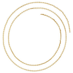 24-inch Diamond Cut Cable Chain with Lobster - 14K Yellow Gold