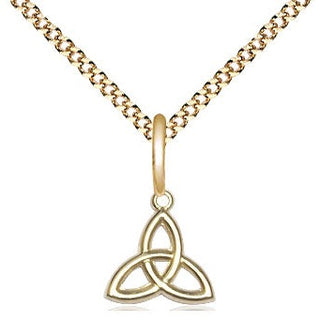 14kt Gold Filled Trinity Irish Knot Medal Religious and Catholic Jewelry