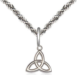 Sterling Silver Trinity Irish Knot Medal Religious and Catholic Jewelry