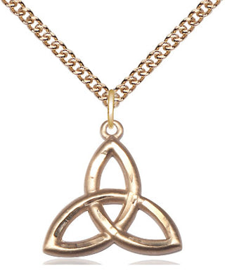 14kt Gold Filled Trinity Irish Knot Medal Religious Jewelry