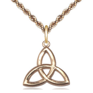14kt Gold Filled Trinity Irish Knot Medal Religious Jewelry