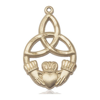 14kt Gold Irish Knot Claddagh Medal
