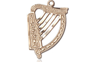 14kt Gold Filled Irish Harp Medal