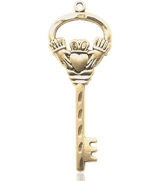 14kt Gold Key w/Claddagh Medal