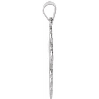 14K White St. Olga Orthodox Cross Pendant