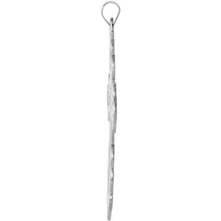 14K White St. Olga Orthodox Cross Pendant