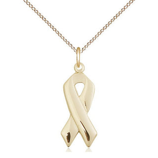 14kt Gold Cancer Awareness Medal