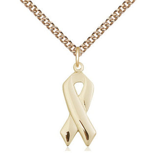 14kt Gold Cancer Awareness Medal
