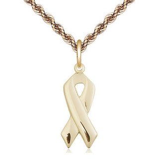 14kt Gold Cancer Awareness Medal