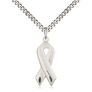 Sterling Silver Cancer Awareness Medal Religious Jewelry
