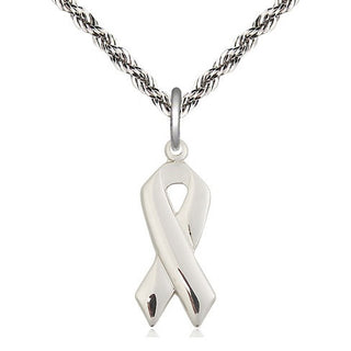 Sterling Silver Cancer Awareness Medal Religious Jewelry