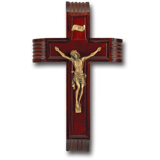 10" Darkcherry Sick Call Cross With Museum Gold Corpus
