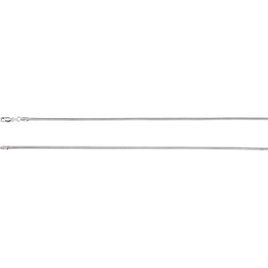 18-inch Round Snake Chain with Lobster Clasp - Sterling Silver