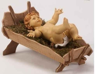 50-Inch Scale 2 Pc Set Infant W/ Natural Wood Manger