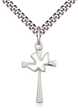 Sterling Silver Cross / Holy Spirit Medal Catholic Jewelry