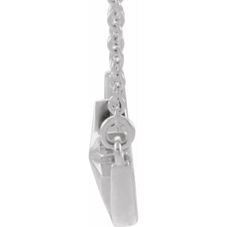 Sterling Silver Crescent Moon & Star 16-18" Necklace   