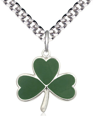 Pewter Shamrock Medal Religious Jewelry