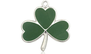 Sterling Silver Shamrock Medal Religious Jewelry