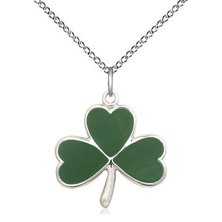 Sterling Silver Shamrock Medal Religious Jewelry