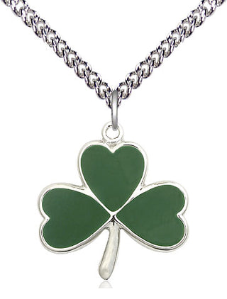 Sterling Silver Shamrock Medal Religious Jewelry