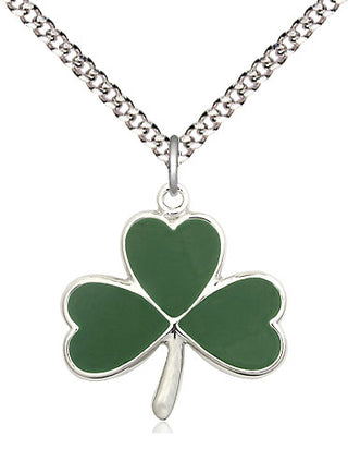 Sterling Silver Shamrock Medal Religious Jewelry