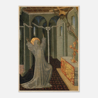 Kneeling Saint Before the Crucifix Framed Print - view 24