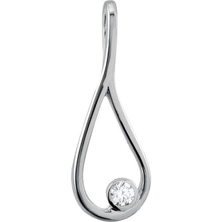Sterling Silver .06 CTW Natural Diamond The Tears of Christ Galilee