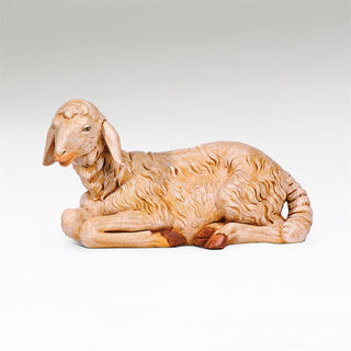 27-Inch Scale Seated Sheep W/ Head Turned - Nativity Figure