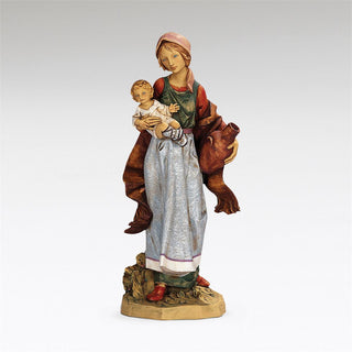 27-Inch Scale Rebecca, Shepherdess With Child - Nativity Figure