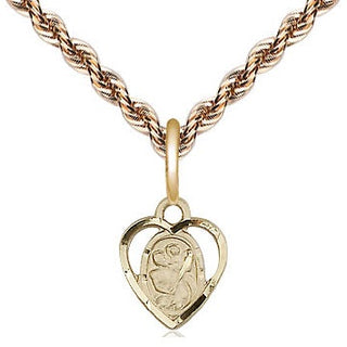 14kt Gold Saint Christopher Medal Engraved Catholic Saint Jewelry