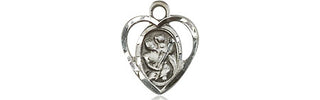 Sterling Silver Saint Christopher Medal Religious and Catholic Jewelry Engraved Catholic Saint Jewelry