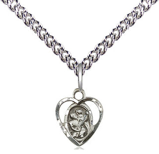 Sterling Silver Saint Christopher Medal Religious and Catholic Jewelry Engraved Catholic Saint Jewelry