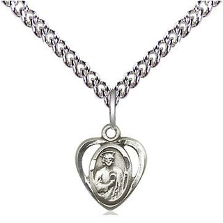 Sterling Silver Saint Jude Medal Religious and Catholic Jewelry Engraved Catholic Saint Jewelry