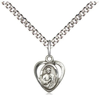 Sterling Silver Saint Jude Medal Religious and Catholic Jewelry Engraved Catholic Saint Jewelry