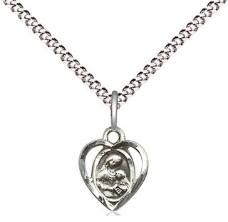 Sterling Silver Saint Ann Medal Religious and Catholic Jewelry Engraved Catholic Saint Jewelry