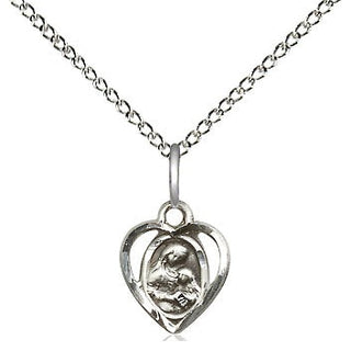 Sterling Silver Saint Ann Medal Religious and Catholic Jewelry Engraved Catholic Saint Jewelry