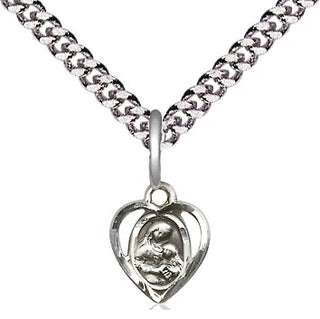 Sterling Silver Saint Ann Medal Religious and Catholic Jewelry Engraved Catholic Saint Jewelry