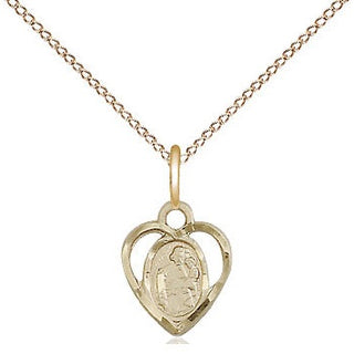 14kt Gold Filled Saint Joseph Medal Religious and Catholic Jewelry Engraved Catholic Saint Jewelry