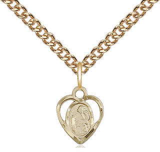 14kt Gold Filled Saint Joseph Medal Religious and Catholic Jewelry Engraved Catholic Saint Jewelry