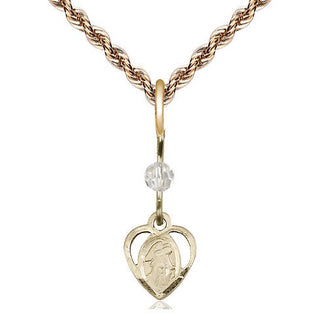 14kt Gold Filled Guardian Angel Medal | Crystal bead Religious and Catholic Jewelry Engraved Catholic Saint Jewelry
