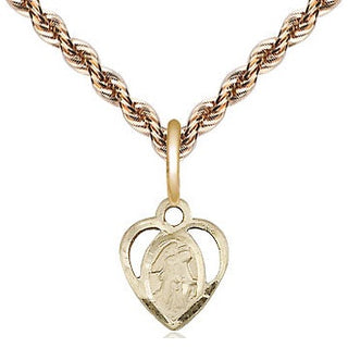 14kt Gold Guardian Angel Medal Engraved Catholic Saint Jewelry