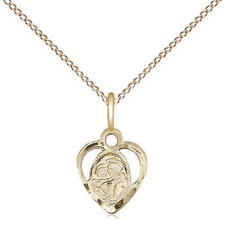 14kt Gold Saint Anthony of Padua Medal Engraved Catholic Saint Jewelry