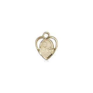 14kt Gold Saint Theresa Medal Engraved Catholic Saint Jewelry
