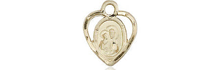 14kt Gold Filled Our Lady of Perpetual Help Medal Engraved Catholic Saint Jewelry