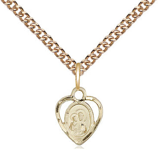 14kt Gold Filled Our Lady of Perpetual Help Medal Religious and Catholic Jewelry Engraved Catholic Saint Jewelry