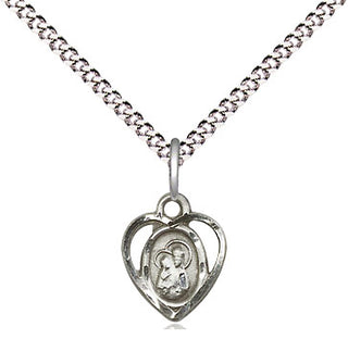 Sterling Silver Our Lady of Perpetual Help Medal Religious and Catholic Jewelry Engraved Catholic Saint Jewelry