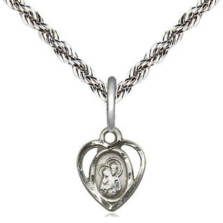 Sterling Silver Our Lady of Perpetual Help Medal Religious and Catholic Jewelry Engraved Catholic Saint Jewelry
